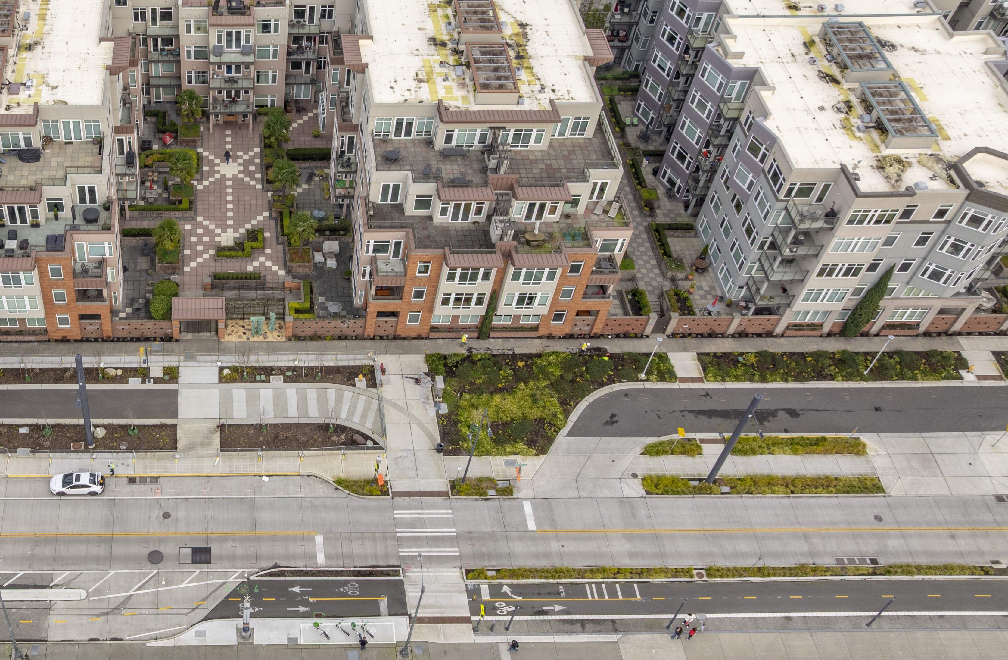 Aerial view of Greenway Trail