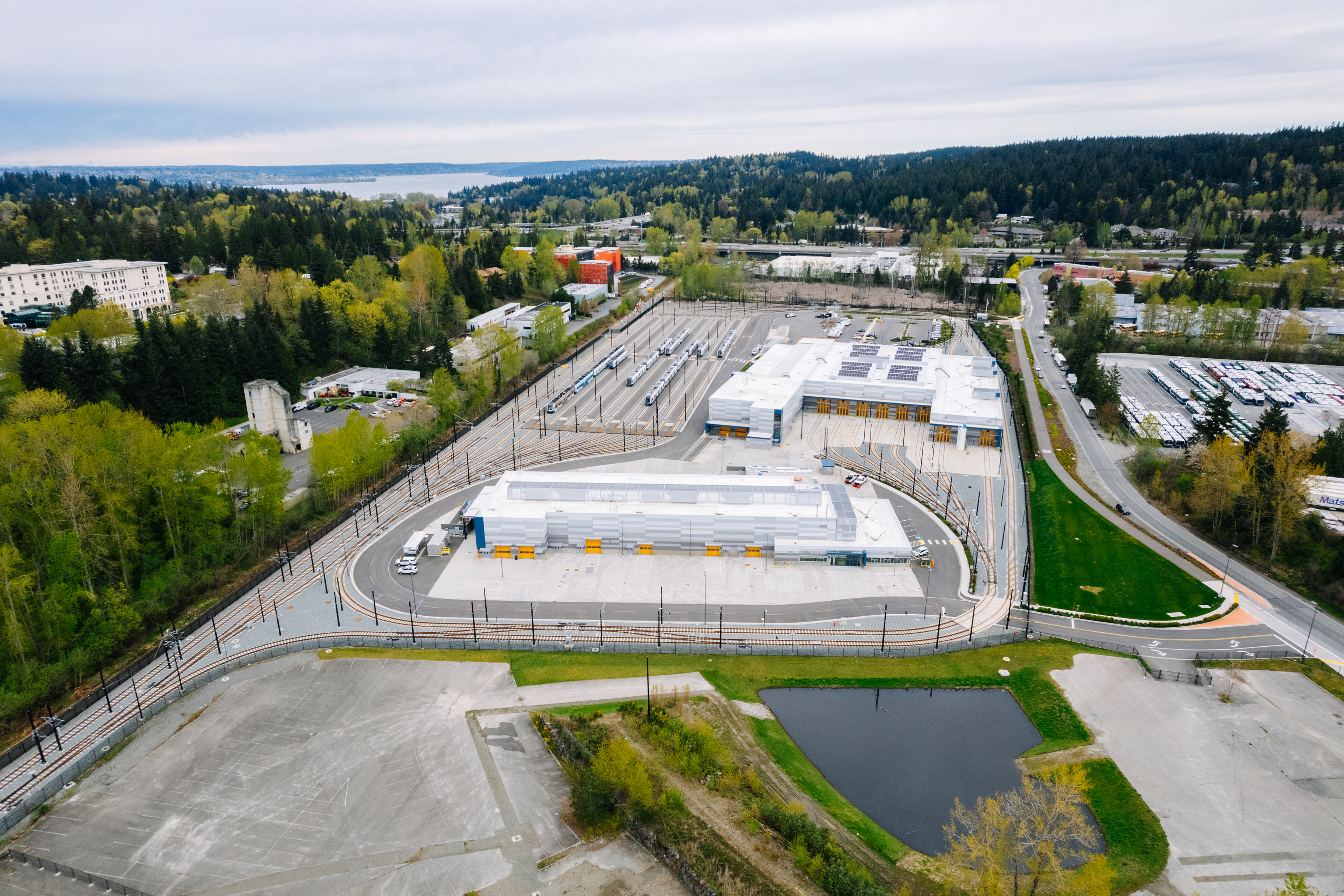 Aerial image of the OMF East property in Bellevue.